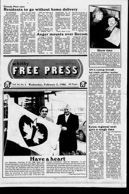 Whitby Free Press, 5 Feb 1986