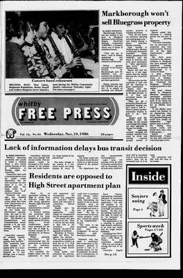 Whitby Free Press, 19 Nov 1986