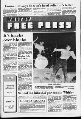 Whitby Free Press, 15 Apr 1987