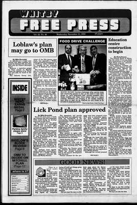 Whitby Free Press, 11 Nov 1992