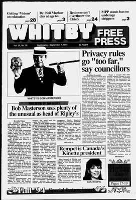 Whitby Free Press, 7 Sep 1994