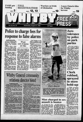 Whitby Free Press, 21 Aug 1996