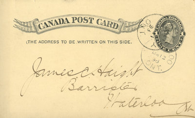 Canada Post Card, c. 1898