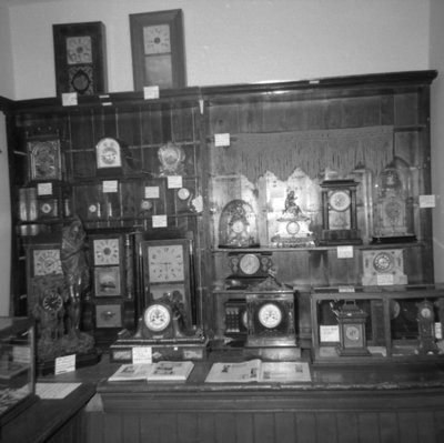 Clock Display, Whitby Historical Society Museum, June 1968