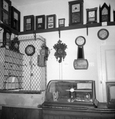 Clock Display, Whitby Historical Society Museum, June 1968