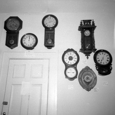 Clock Display, Whitby Historical Society Museum, June 1968