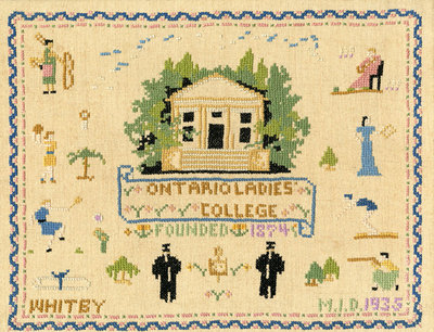 Sampler of Ontario Ladies' College, 1935