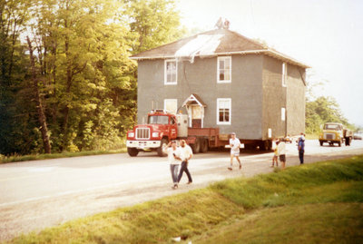 Relocation of the Jabez Lynde House, August 1986