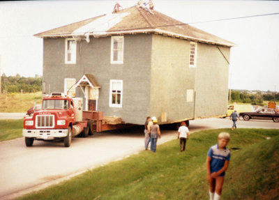 Relocation of the Jabez Lynde House, August 1986