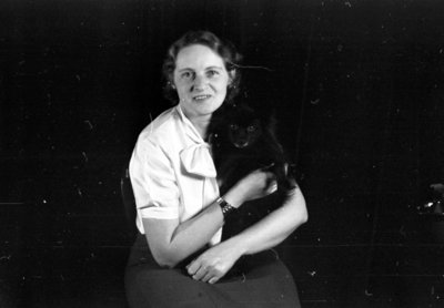 Unidentified Woman and Dog, 1937