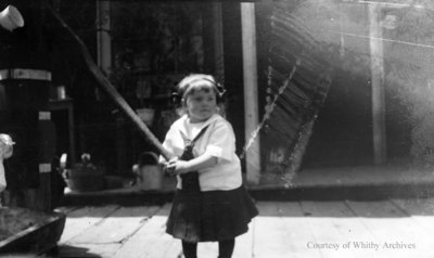 Unidentified Child Holding a Stick, c.1915