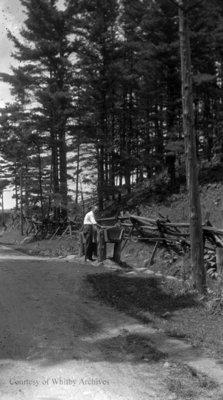 Man Standing At Wooden Trough, c.1915