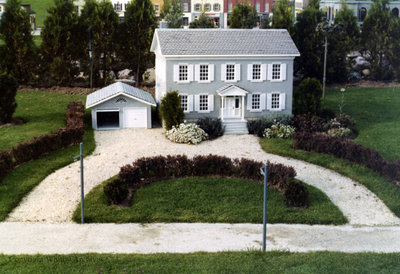 Grey Stucco Residence in the Miniature Village