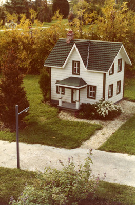 White Clapboard House in the Miniature Village