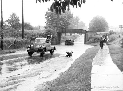 Bell Telephone Truck at Subway Flood, July 17, 1951