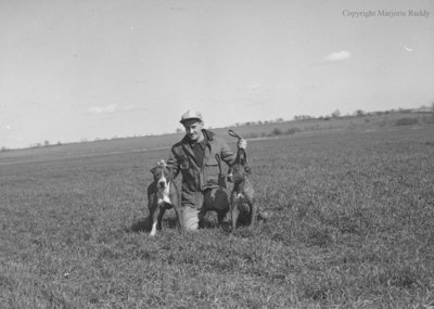 Unidentified Man and Dogs, May 7, 1950