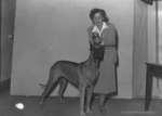 Betty Hyslop and Dog, September 2, 1949