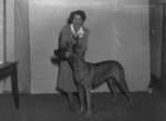 Betty Hyslop and Dog, September 2, 1949