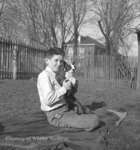 MacLeod Child and Dog, April 1945