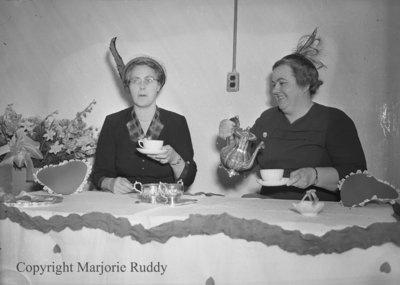 Unidentified Women Having Tea, c.1952