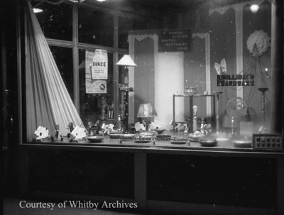 W.A. Holliday's Hardware Store Display Window, October 24, 1939