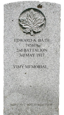 Gravestone for Edward A. Bath