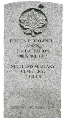 Gravestone for Fenton E. Brownell