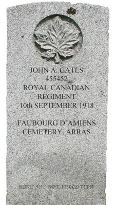 Gravestone for John A. Gates