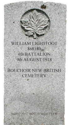 Gravestone for William Lightfoot