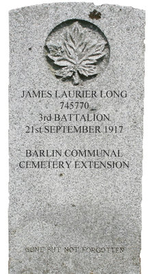 Gravestone for James Laurier Long