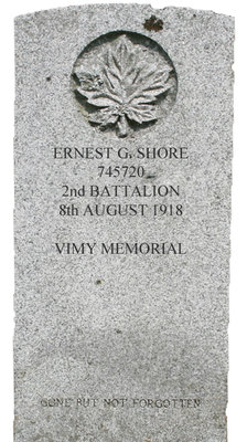 Gravestone for Ernest G. Shore