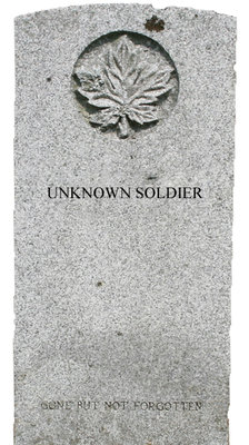Gravestone for the unknown soldier