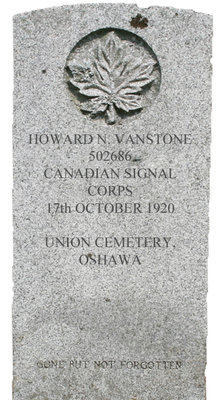 Gravestone for Howard N. Vanstone
