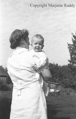 Unidentified Woman and Child, c.1945