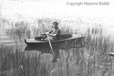 Unidentified Man in a Boat, c.1947