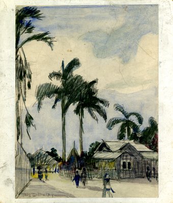 A Moonlight Night in Jamaica Painting, c.1921