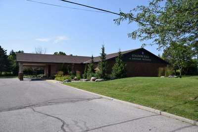 This Kingdom Hall, located on 721 Rossland Road West, serves Jehovah's Witnesses in the region.