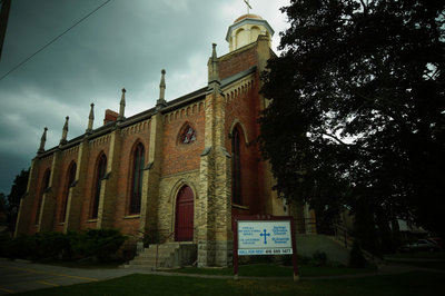 The St. Arsenije Sremac Serbian Orthodox Church-School Congregation of Whitby is located at 508 Byron Street, which was the site of Saint Andrew's Presbyterian Church until 1969. The building was constructed in 1859.