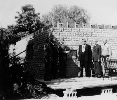 Laying cornerstone of the Brooklin Masonic Hall, September 19, 1951