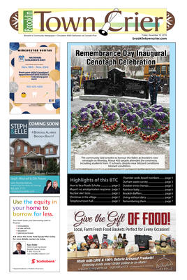 Brooklin Town Crier, 15 Nov 2019