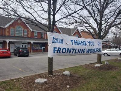 HMA Sign Thanking Frontline Workers