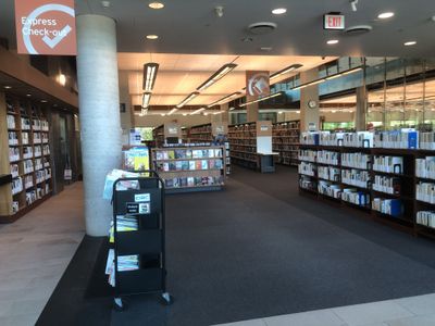 Holds Area at Central Library, 2020