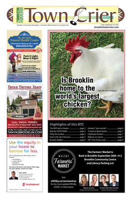 Brooklin Town Crier, 25 Sep 2020