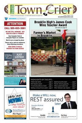 Brooklin Town Crier, 9 Oct 2020