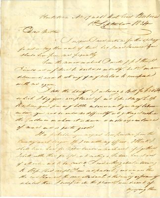 Letter from Alexander McPherson to his mother, 1 September 1834