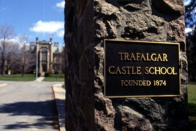 Trafalgar Castle School Plaque