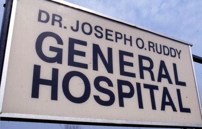 Dr. JO Ruddy Hospital Sign