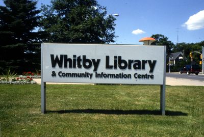 Whitby Library Sign