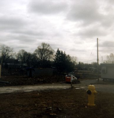 New houses under construction at Garden and Dundas