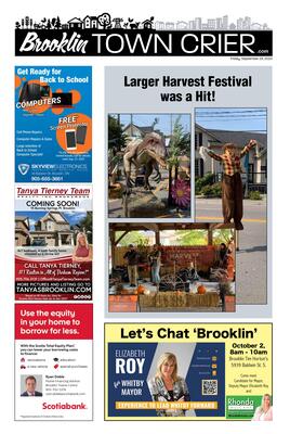 Brooklin Town Crier, 23 Sep 2022